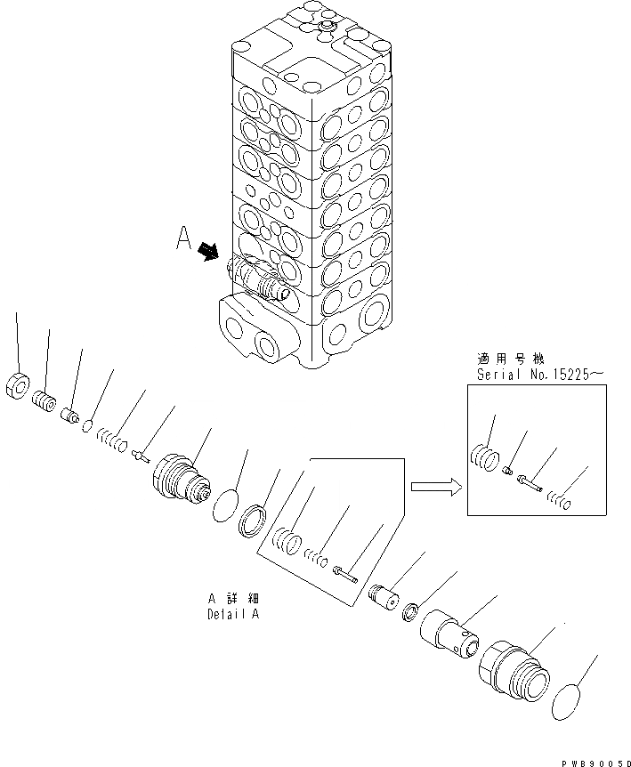 Схема запчастей Komatsu PC100L-6 - ОСНОВН. КЛАПАН (7-КЛАПАН) (7/)(№-) ОСНОВН. КОМПОНЕНТЫ И РЕМКОМПЛЕКТЫ