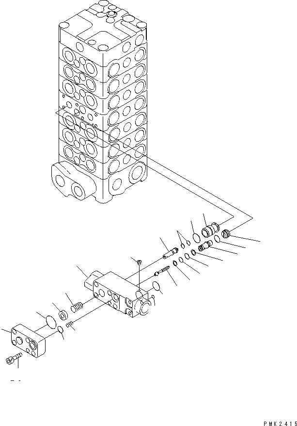 Схема запчастей Komatsu PC100L-6 - ОСНОВН. КЛАПАН (7-КЛАПАН) (/) (SAGA СПЕЦ-Я.)(№-) ОСНОВН. КОМПОНЕНТЫ И РЕМКОМПЛЕКТЫ