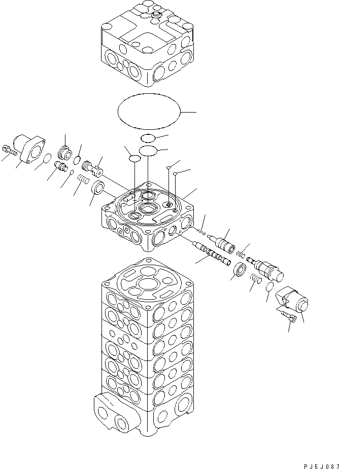 Схема запчастей Komatsu PC100L-6 - ОСНОВН. КЛАПАН (8-КЛАПАН) (/)(№-) ОСНОВН. КОМПОНЕНТЫ И РЕМКОМПЛЕКТЫ