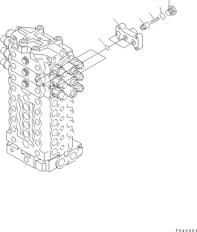 Схема запчастей Komatsu PC100L-6 - ОСНОВН. КЛАПАН (-АКТУАТОР) (/)(№8-99) ОСНОВН. КОМПОНЕНТЫ И РЕМКОМПЛЕКТЫ