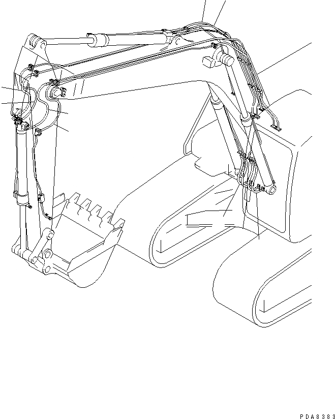 Схема запчастей Komatsu PC100L-6 - ШЛАНГИ РАБОЧ. ОБОРУД-Я КАТАЛОГИ ЗЧ