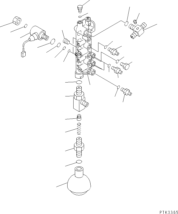 Схема запчастей Komatsu PC100N-6 - СОЛЕНОИДНЫЙ КЛАПАН ЛИНИЯ (СОЛЕНОИДНЫЙ КЛАПАН)(НАВЕСН. ОБОРУД.)(№9-) ГИДРАВЛИКА