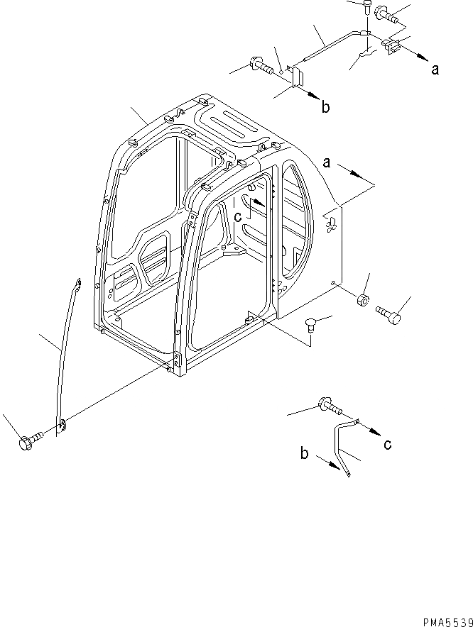 Схема запчастей Komatsu PC100N-6 - КАБИНА (КАБИНА (INКАПОТ) (С ЧАСТИ КОРПУСА)(№30025-31999) ) (КАБИНА¤ РУЧКА И ФИКСАТОР ОТКРЫТИЯ)(№9-) КАБИНА ОПЕРАТОРА И СИСТЕМА УПРАВЛЕНИЯ