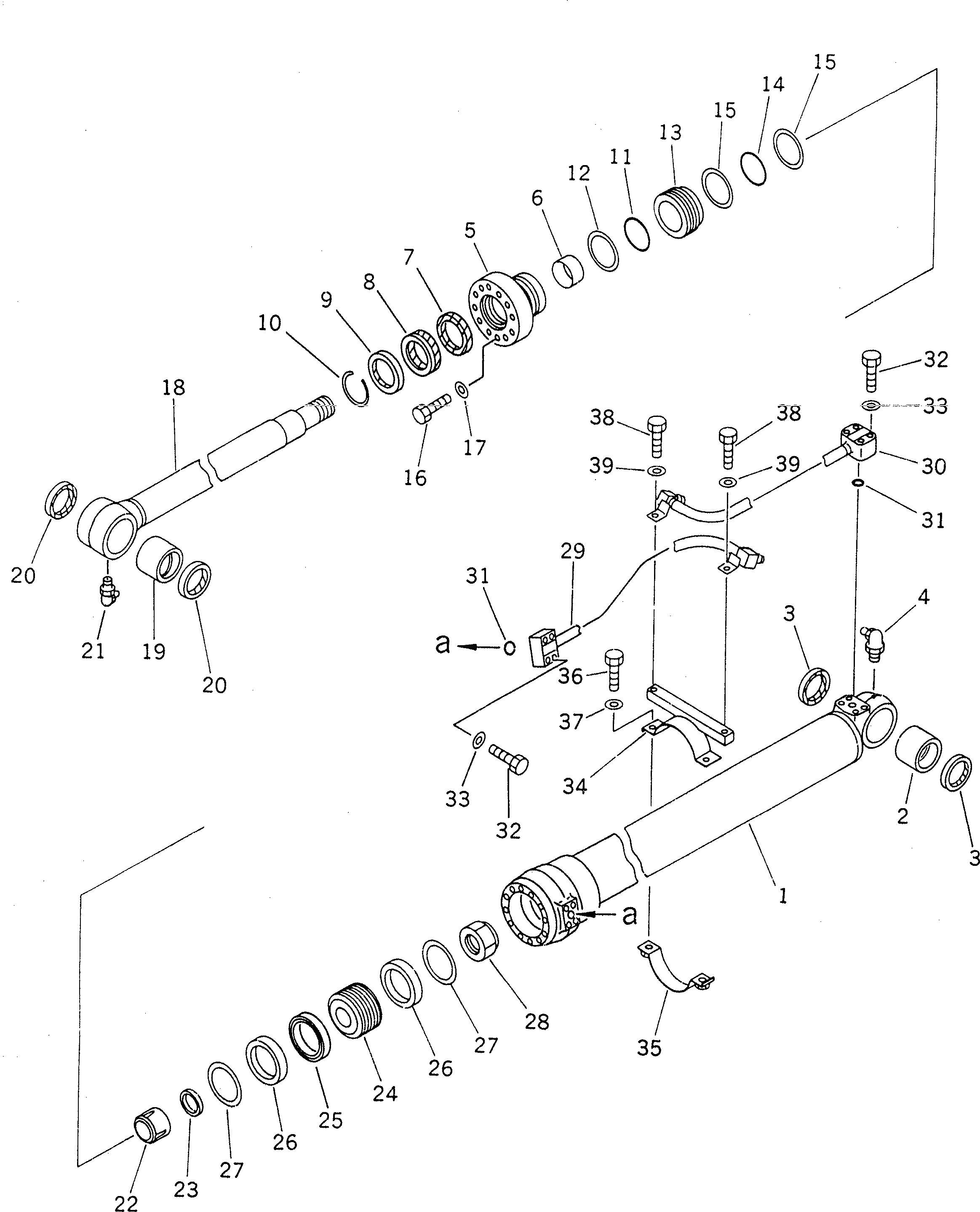 Схема запчастей Komatsu PC100N-6 - ЦИЛИНДР СТРЕЛЫ(ВНУТР. ЧАСТИ) ОСНОВН. КОМПОНЕНТЫ И РЕМКОМПЛЕКТЫ