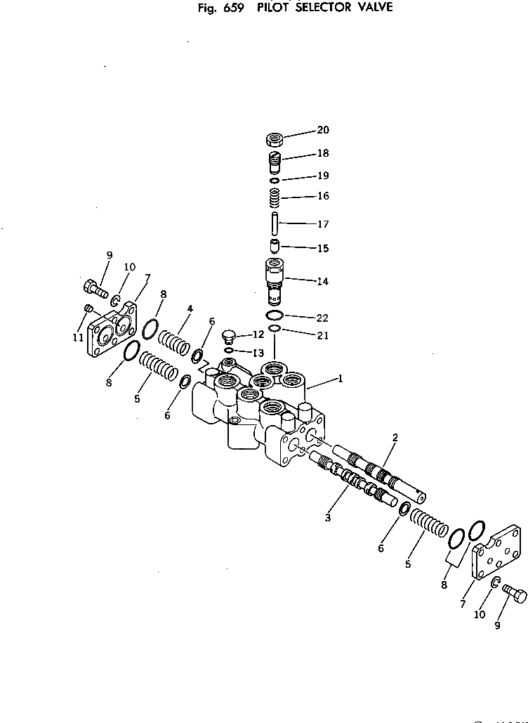 Схема запчастей Komatsu PC100U-2 - ГЛАВН. КЛАПАН СЕЛЕКТОРА УПРАВЛ-Е РАБОЧИМ ОБОРУДОВАНИЕМ