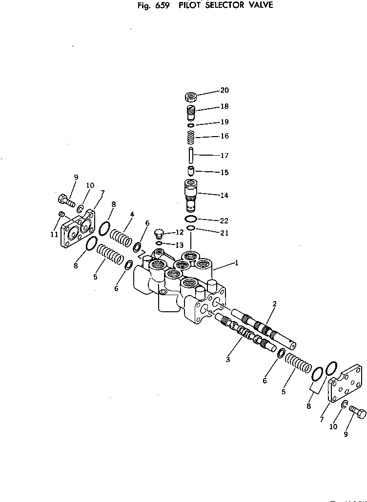 Схема запчастей Komatsu PC100U-2 - ГЛАВН. КЛАПАН СЕЛЕКТОРА УПРАВЛ-Е РАБОЧИМ ОБОРУДОВАНИЕМ