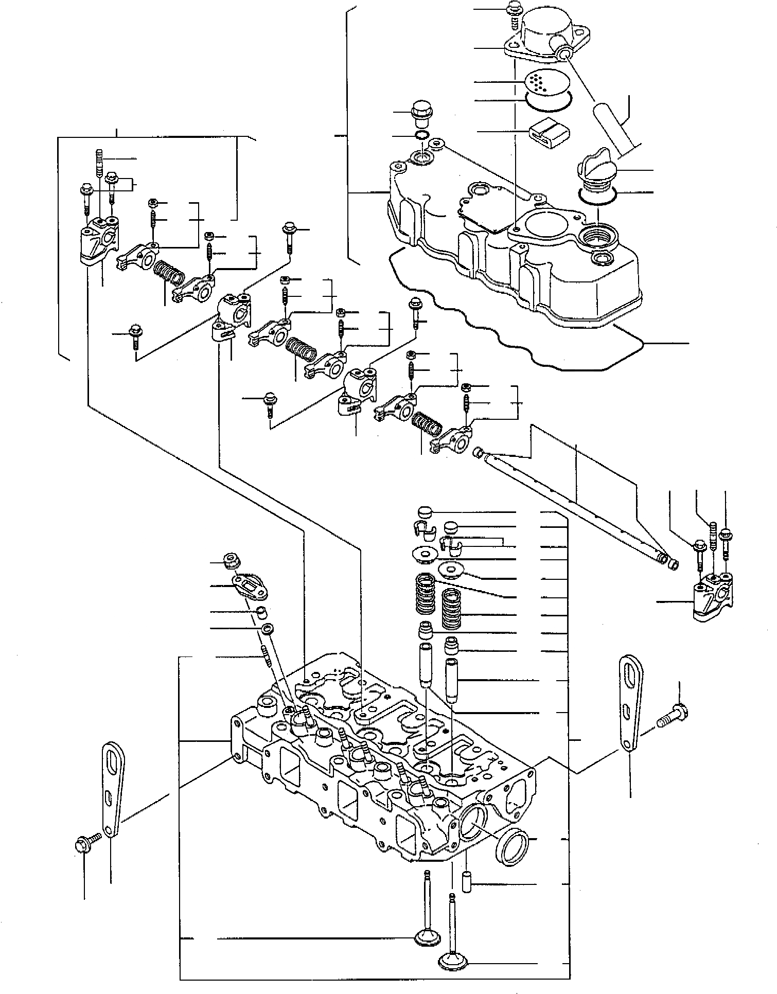 Схема запчастей Komatsu PC10-7 - ГОЛОВКА ЦИЛИНДРОВ ДВИГАТЕЛЬ