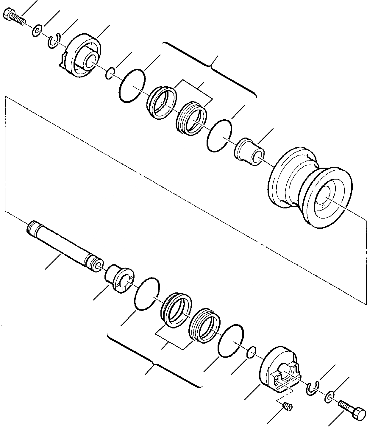 Схема запчастей Komatsu PC10-7 - ОПОРНЫЙ КАТОК (ДЛЯ STEEL SHOE) ХОДОВАЯ