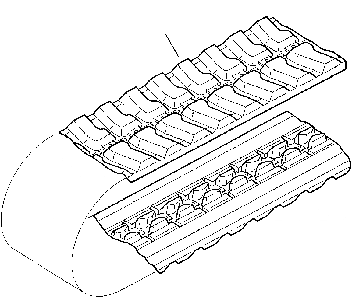 Схема запчастей Komatsu PC10-7 - ГУСЕНИЦЫ (ДЛЯ РЕЗИН. SHOE L=) ХОДОВАЯ