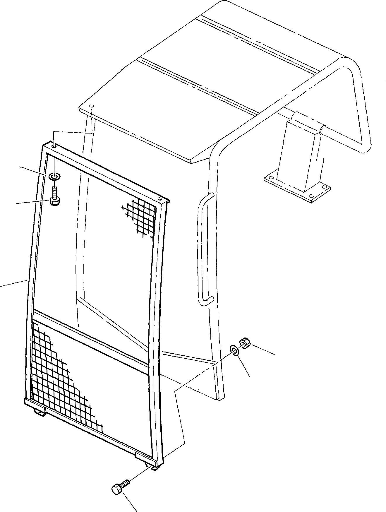 Схема запчастей Komatsu PC10-7 - ФРОНТАЛЬНАЯ ЗАЩИТА (НАВЕС) ЧАСТИ КОРПУСА И КАБИНА