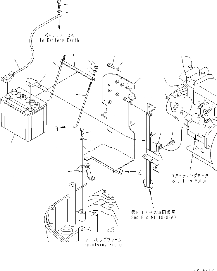 Схема запчастей Komatsu PC10MR-1 - АККУМУЛЯТОР И ЭЛЕКТРОПРОВОДКА ЭЛЕКТРИКА