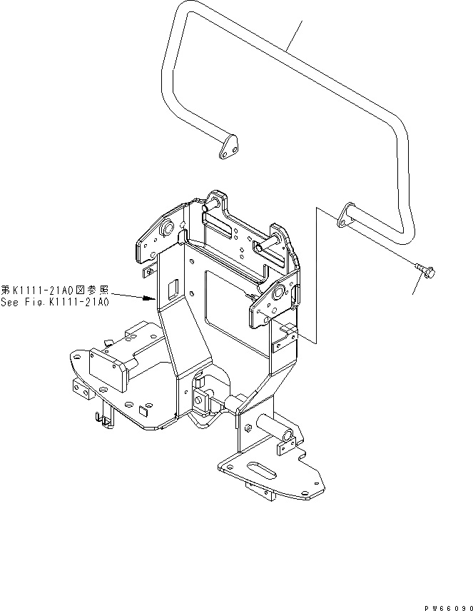 Схема запчастей Komatsu PC10MR-1 - ОСНОВН. УПРАВЛ-Е (HANDRAIL)(№-) КАБИНА ОПЕРАТОРА И СИСТЕМА УПРАВЛЕНИЯ