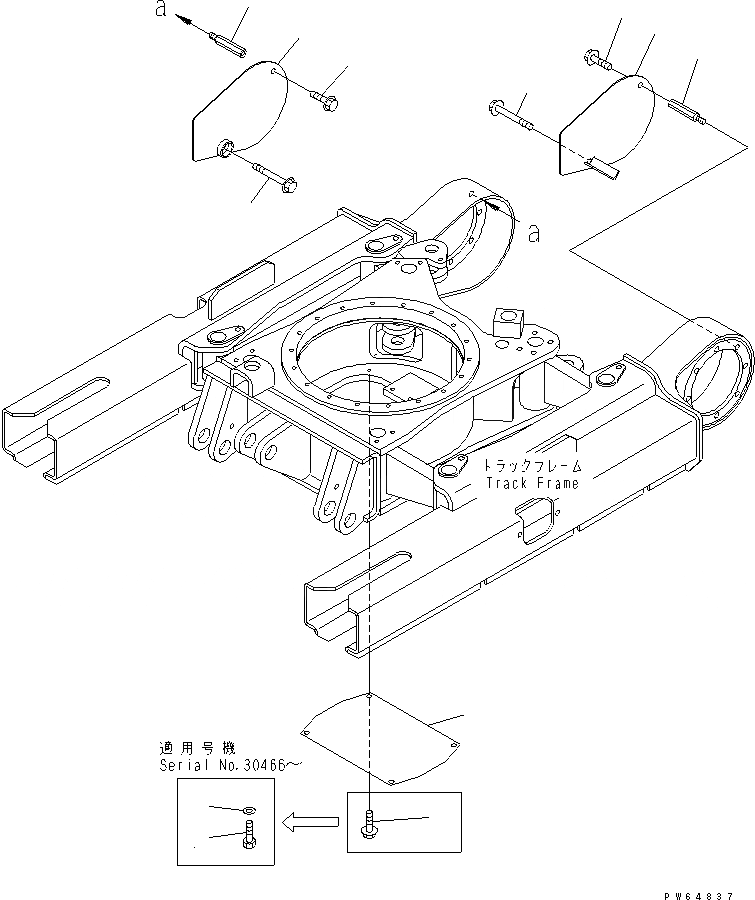 Схема запчастей Komatsu PC10MR-1 - КРЫШКИ (РЕГУЛЯТОР) ХОДОВАЯ