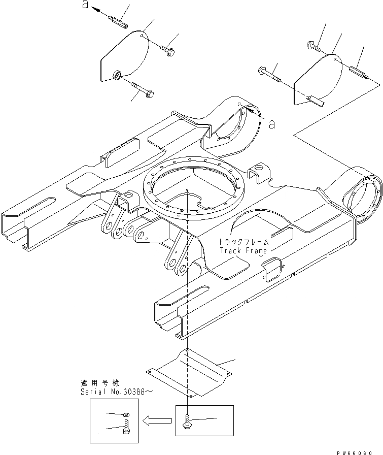 Схема запчастей Komatsu PC10MR-1-A - КРЫШКИ (ФИКС. GAUGE) ХОДОВАЯ