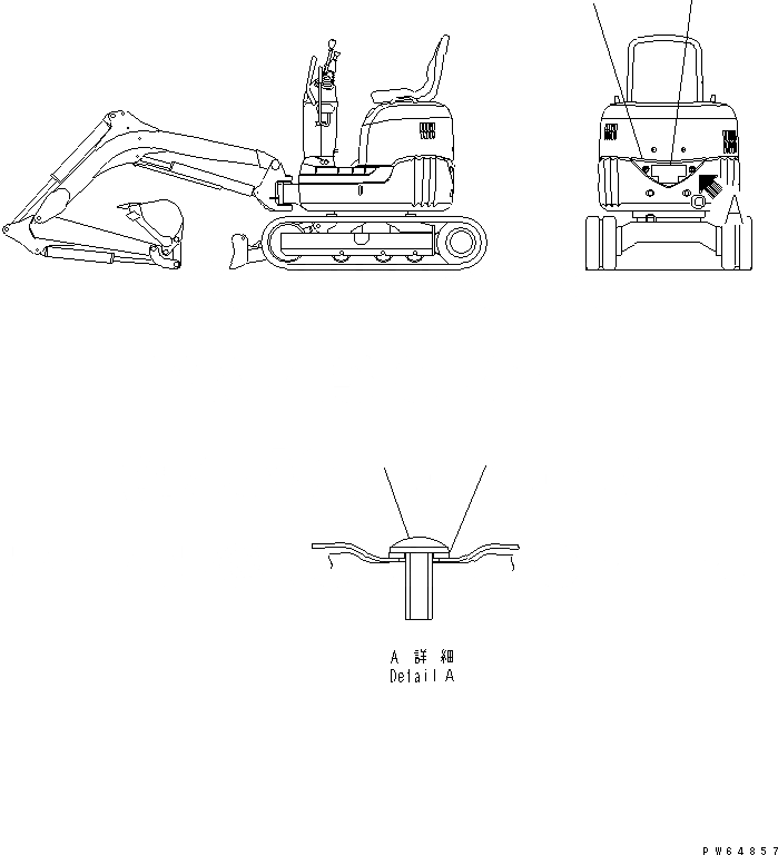 Схема запчастей Komatsu PC10MR-1-A - МАРКИРОВКА (MR) МАРКИРОВКА