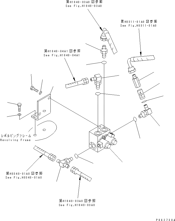 Схема запчастей Komatsu PC10N-7 - P.P.C. ЛИНИЯ (/) ГИДРАВЛИКА