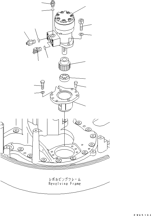 Схема запчастей Komatsu PC10UU-3 - МЕХАНИЗМ ПОВОРОТА И МОТОР (КРЕПЛЕНИЕ) ПОВОРОТН. КРУГ И КОМПОНЕНТЫ