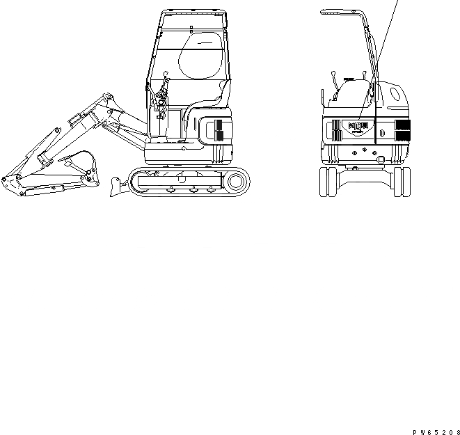 Схема запчастей Komatsu PC10UU-3 - МАРКИРОВКА (ДЛЯ ПРОТИВОВЕС) (PCUU) МАРКИРОВКА