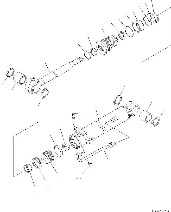 Схема запчастей Komatsu PC10UU-3 - ЦИЛИНДР СТРЕЛЫ(ВНУТР. ЧАСТИ) ОСНОВН. КОМПОНЕНТЫ И РЕМКОМПЛЕКТЫ