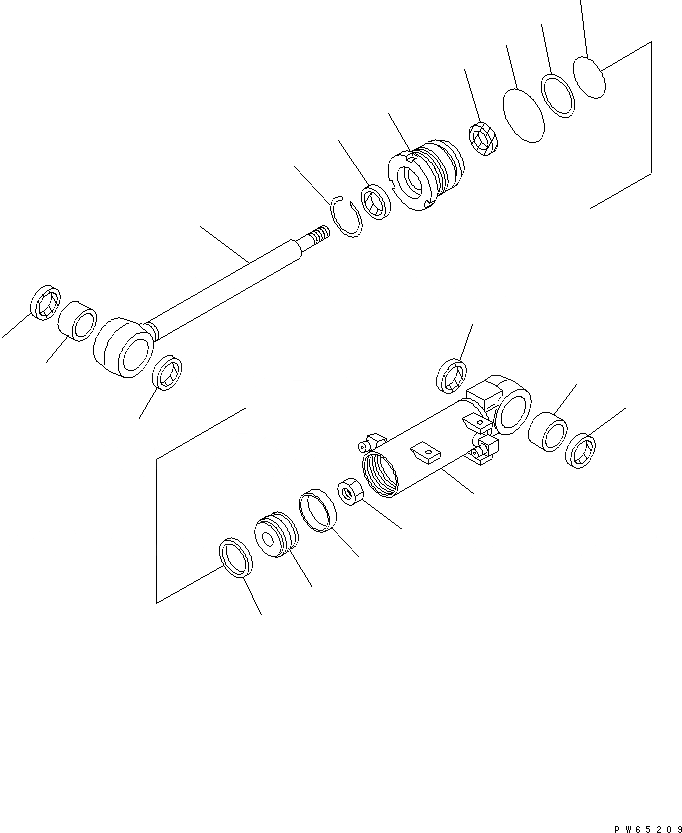 Схема запчастей Komatsu PC10UU-3 - ЦИЛИНДР ОТВАЛА (ВНУТР. ЧАСТИ) ОСНОВН. КОМПОНЕНТЫ И РЕМКОМПЛЕКТЫ
