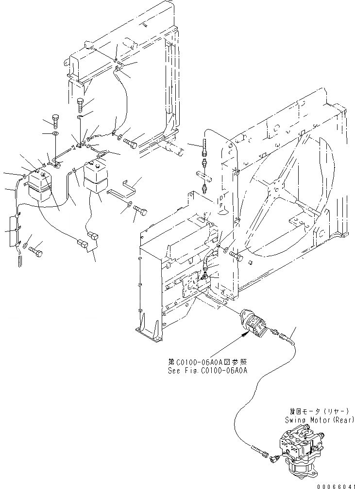 Схема запчастей Komatsu PC1100-6 - ОХЛАЖД-Е (ПОСЛЕОХЛАДИТЕЛЬ) (СМАЗКА И RESARVE БАК)(№8-) СИСТЕМА ОХЛАЖДЕНИЯ