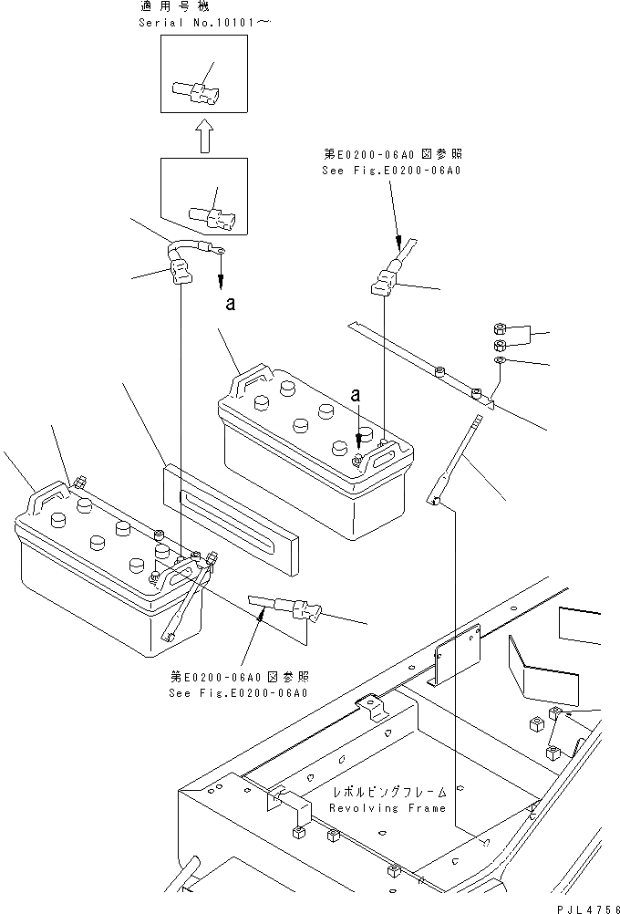 Схема запчастей Komatsu PC1100-6 - АККУМУЛЯТОР (СУХ.) (C) ЭЛЕКТРИКА