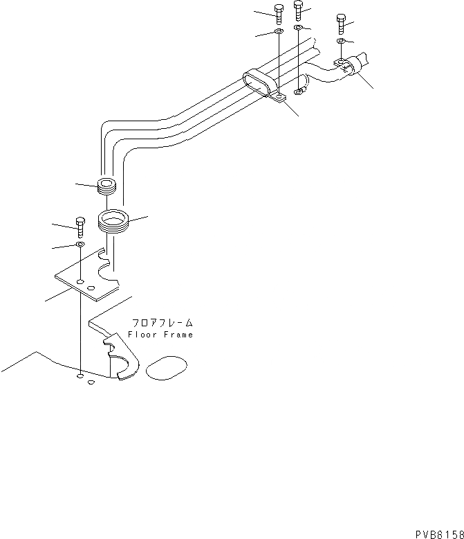 Схема запчастей Komatsu PC1100-6 - ЭЛЕКТРОПРОВОДКА (КРЕПЛЕНИЕ) (КАБИНА) ЭЛЕКТРИКА