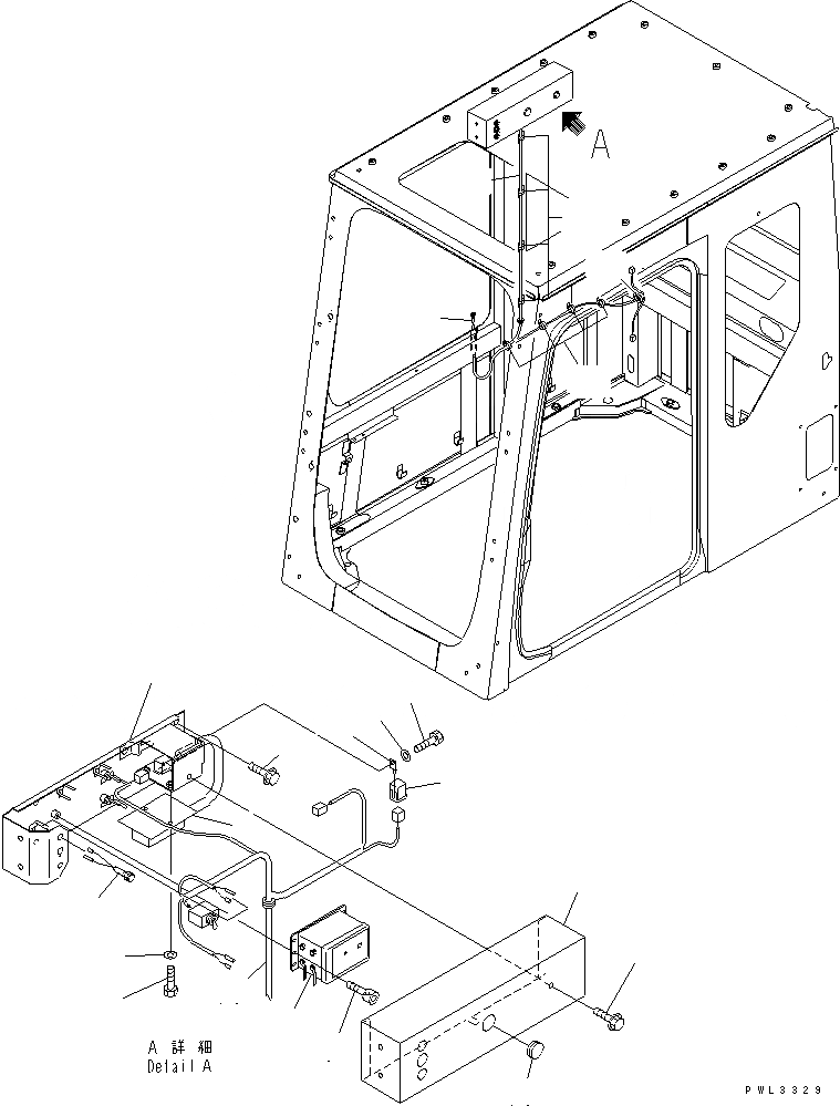 Схема запчастей Komatsu PC1100-6 - ЭЛЕКТРОПРОВОДКА (АВТОМАТИЧ. СМАЗ. WARING)(№78-) ЭЛЕКТРИКА