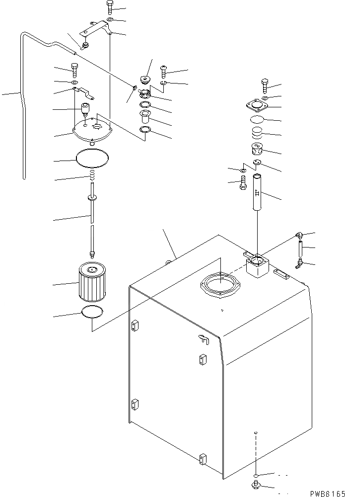 Схема запчастей Komatsu PC1100-6 - ГИДР. БАК. (БАК) (С ЗАЩИТА ОТ ВАНДАЛИЗМА) (ДЛЯ СДВИГ. ВВЕРХ КАБИНА)(№-) ГИДРАВЛИКА