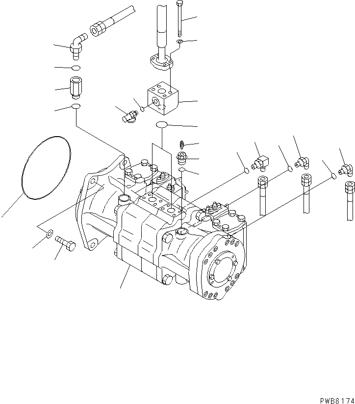 Схема запчастей Komatsu PC1100-6 - NO. НАСОС (СОЕДИНИТ. ЧАСТИ) ГИДРАВЛИКА