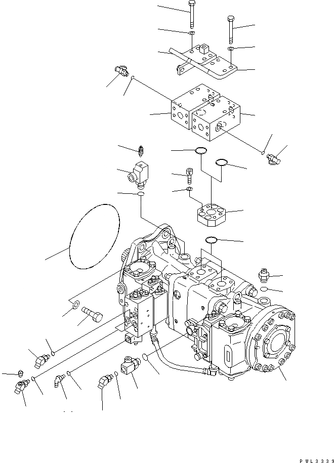 Схема запчастей Komatsu PC1100-6 - NO. НАСОС (СОЕДИНИТ. ЧАСТИ) (TROPICAL WEATHER СПЕЦ-Я.) (ДЛЯ GHANA) ГИДРАВЛИКА