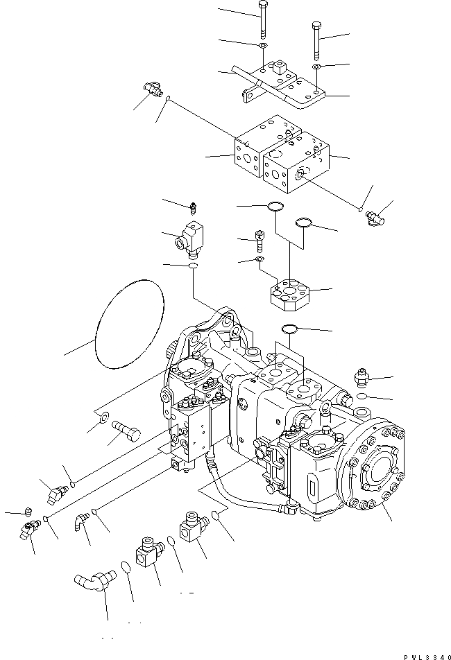 Схема запчастей Komatsu PC1100-6 - NO. НАСОС (СОЕДИНИТ. ЧАСТИ) (МОРОЗОУСТОЙЧИВ. СПЕЦИФ-Я) ГИДРАВЛИКА