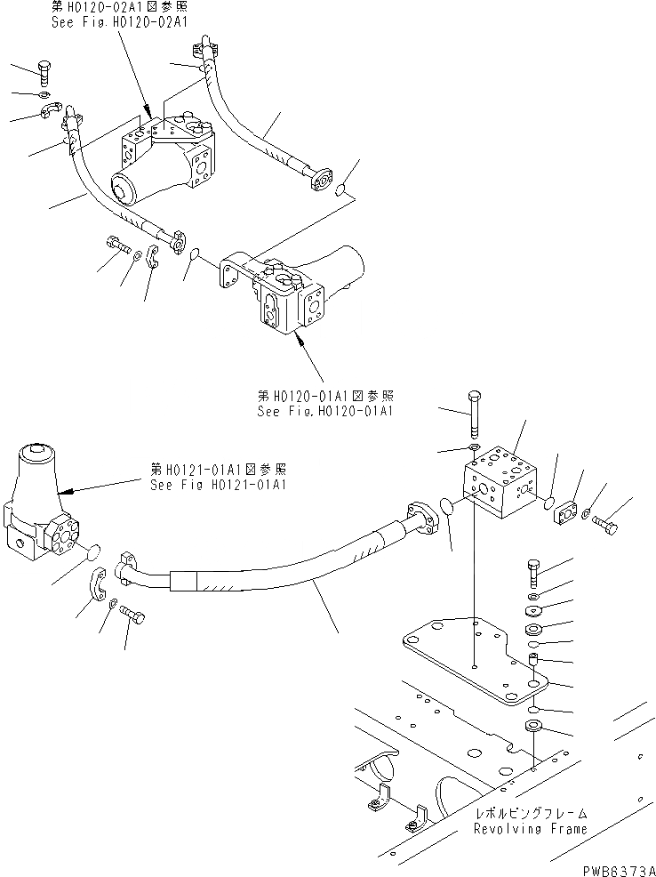 Схема запчастей Komatsu PC1100-6 - ЛИНИЯ ПОДАЧИS (NO. КЛАПАН И КЛАПАН BRANCH) (TROPICAL WEATHER  СПЕЦ-Я.) ГИДРАВЛИКА