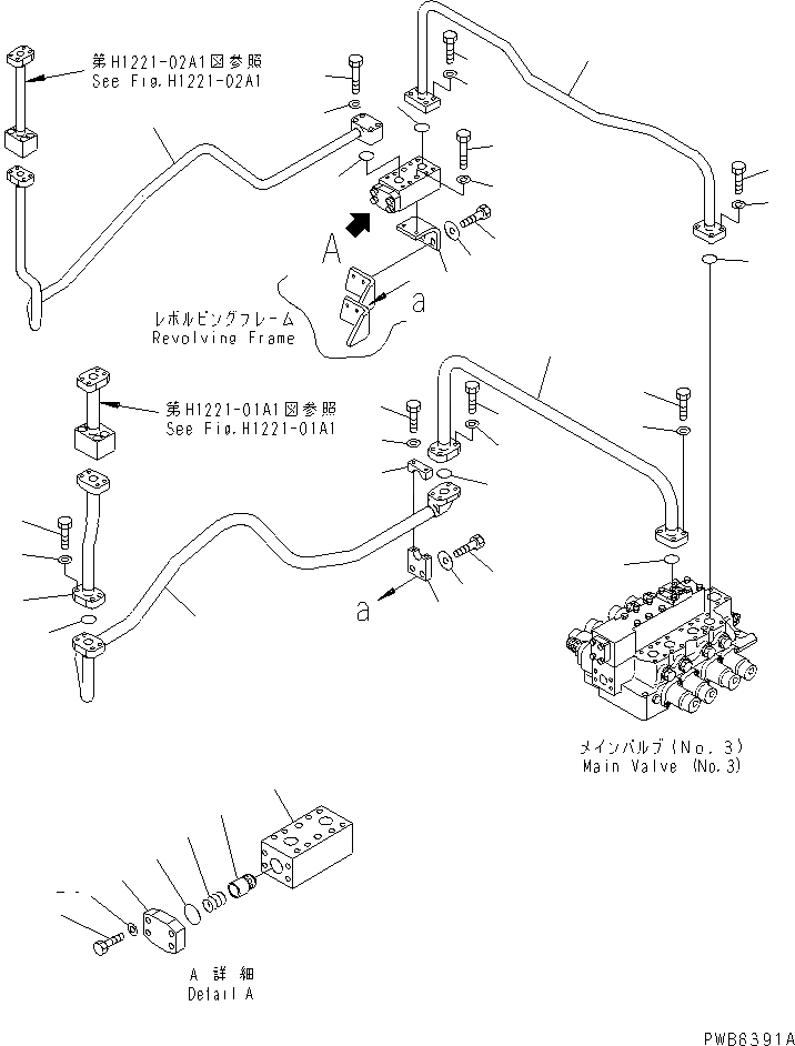 Схема запчастей Komatsu PC1100-6 - РУКОЯТЬ LINS (NO. КЛАПАН) (TROPICAL WEATHER СПЕЦ-Я.) ГИДРАВЛИКА