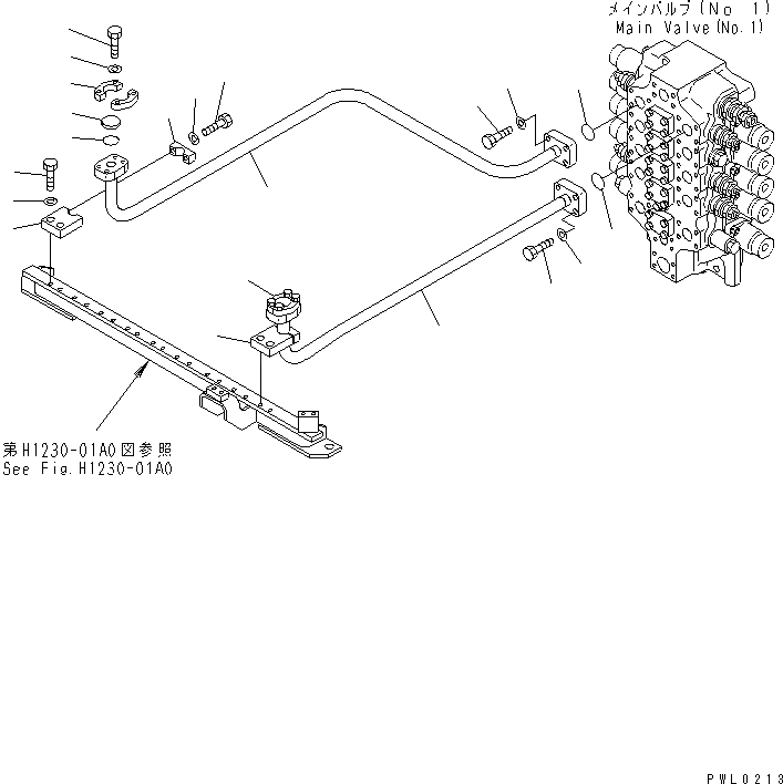 Схема запчастей Komatsu PC1100-6 - ПОДЪЕМS (ДЛЯ ПОГРУЗ.) (TROPICAL WEATHER СПЕЦ-Я.) ГИДРАВЛИКА