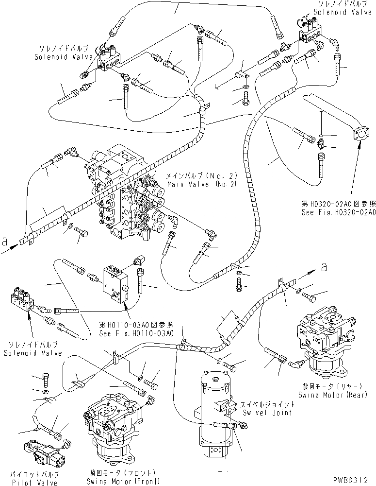 Схема запчастей Komatsu PC1100-6 - СОЛЕНОИДНЫЙ КЛАПАН ЛИНИЯ ГИДРАВЛИКА