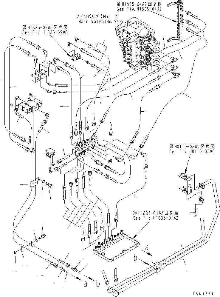 Схема запчастей Komatsu PC1100-6 - PPC ЛИНИИ СОЕД-Е (ШЛАНГИ) (С АВТОМАТИЧ. COMPENSATION) (ДЛЯ ПОГРУЗ.)(№-8) ГИДРАВЛИКА