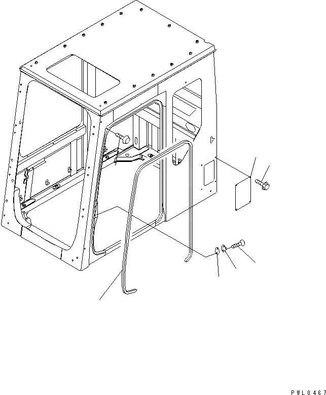 Схема запчастей Komatsu PC1100-6 - КАБИНА (КАБИНА (INКАПОТ) (С ЧАСТИ КОРПУСА)(№30025-31999) И ОБОГРЕВАТЕЛЬ.) (КРЫШКАAND БЛОК ДВЕРИ) КАБИНА ОПЕРАТОРА И СИСТЕМА УПРАВЛЕНИЯ