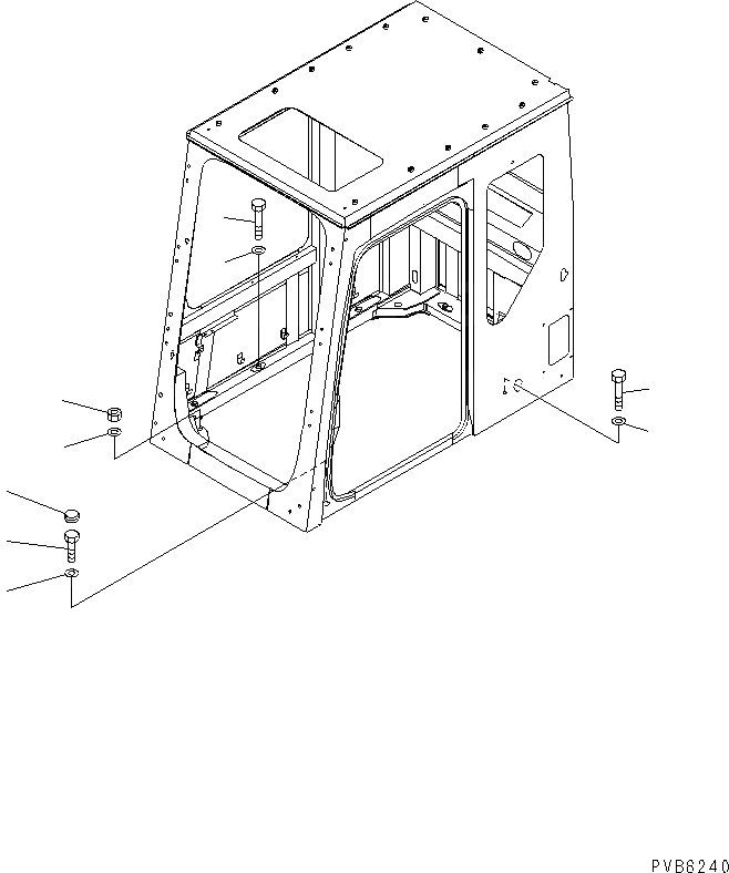 Схема запчастей Komatsu PC1100-6 - КАБИНА (КАБИНА (INКАПОТ) (С ЧАСТИ КОРПУСА)(№30025-31999) ) (ЧАСТИ Д/УСТАНОВКИ) КАБИНА ОПЕРАТОРА И СИСТЕМА УПРАВЛЕНИЯ