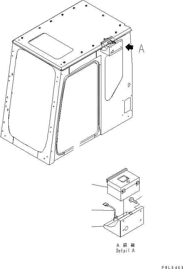 Схема запчастей Komatsu PC1100-6 - АПТЕЧКА КАБИНА ОПЕРАТОРА И СИСТЕМА УПРАВЛЕНИЯ