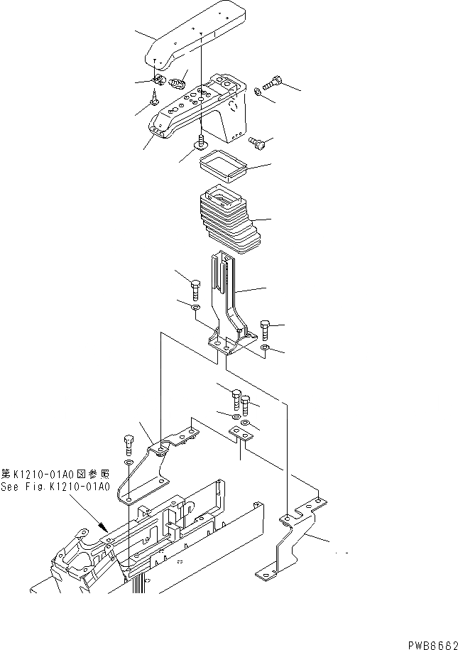 Схема запчастей Komatsu PC1100-6 - ЛЕВ. СТОЙКА (ПОДЛОКОТНИК) (WRIST УПРАВЛ-Е)(№-7) КАБИНА ОПЕРАТОРА И СИСТЕМА УПРАВЛЕНИЯ