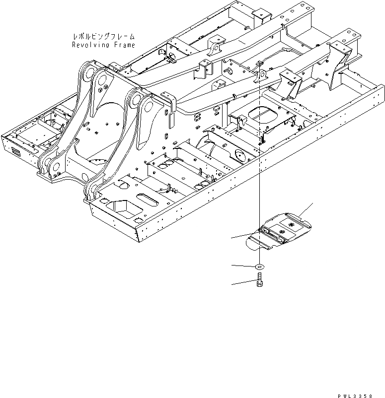 Схема запчастей Komatsu PC1100-6 - НИЖН. КРЫШКА (ОСНОВНАЯ РАМА) (ЦЕНТР.) (МОРОЗОУСТОЙЧИВ. СПЕЦИФ-Я) ЧАСТИ КОРПУСА