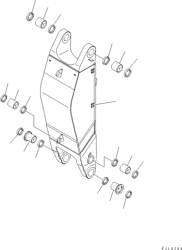 Схема запчастей Komatsu PC1100-6 - РАБОЧЕЕ ОБОРУДОВАНИЕ (РУКОЯТЬ) (ДЛЯ ПОГРУЗ.) РАБОЧЕЕ ОБОРУДОВАНИЕ