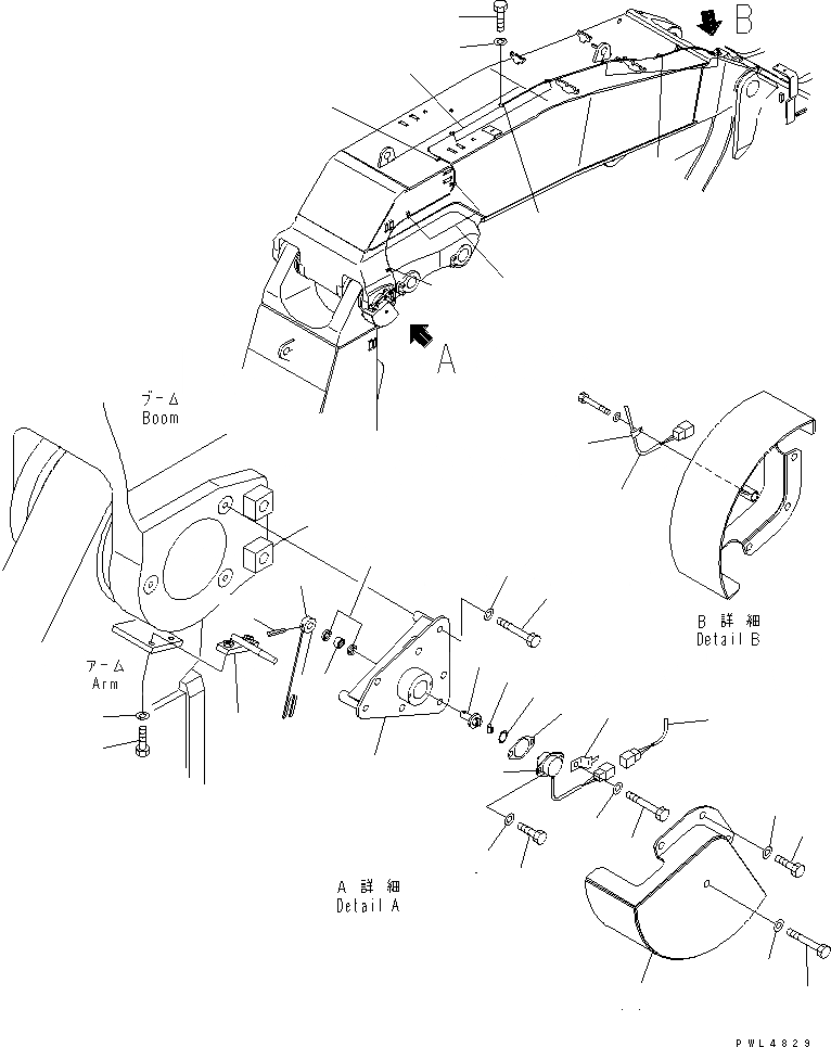 Схема запчастей Komatsu PC1100-6 - АВТОМАТИЧ. COMPENSATION (POTENTIO METER) (РУКОЯТЬ) (ДЛЯ ПОГРУЗ.)(№-) РАБОЧЕЕ ОБОРУДОВАНИЕ