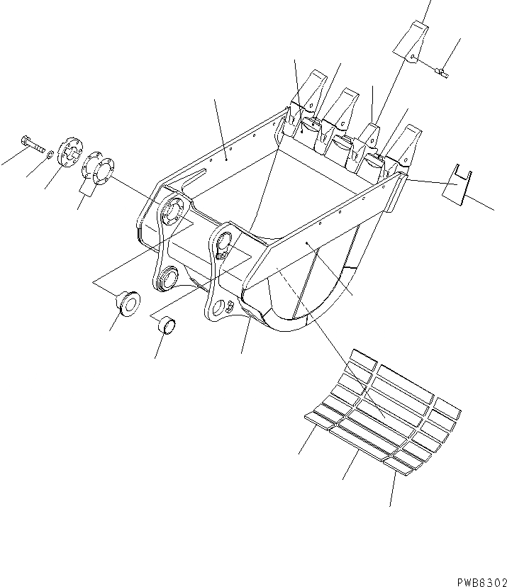 Схема запчастей Komatsu PC1100-6 - КОВШ¤ .M (CECE .M)¤ 7MM (ГОРИЗОНТАЛЬН. ПАЛЕЦ)     (УСИЛЕНН.) РАБОЧЕЕ ОБОРУДОВАНИЕ