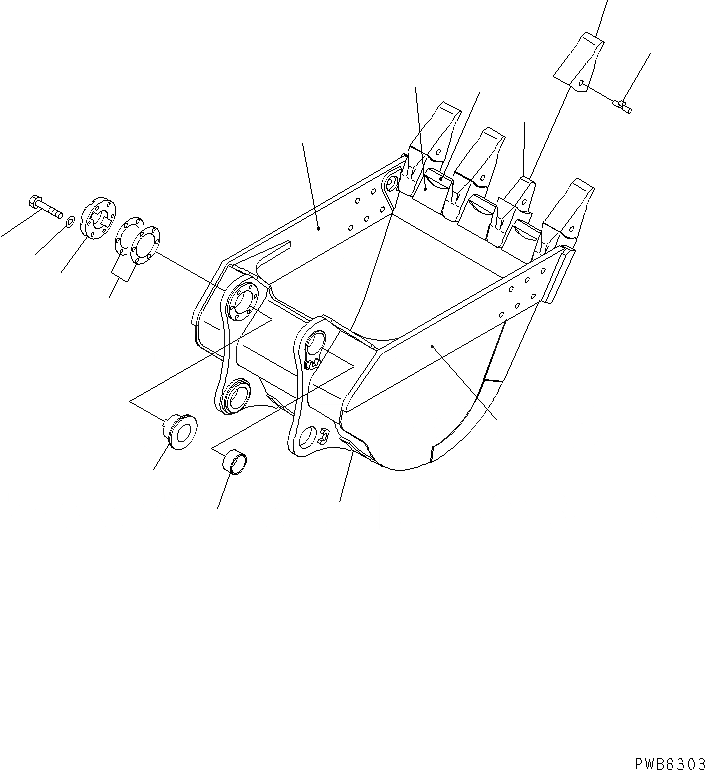 Схема запчастей Komatsu PC1100-6 - КОВШ¤ .M (CECE .M)¤ 7MM (ГОРИЗОНТАЛЬН. ПАЛЕЦ) РАБОЧЕЕ ОБОРУДОВАНИЕ