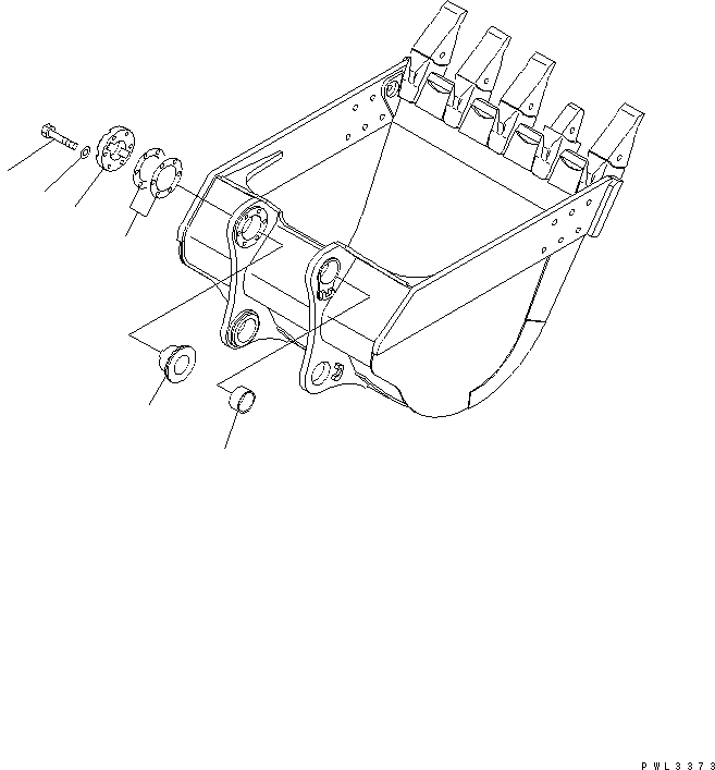 Схема запчастей Komatsu PC1100-6 - КОВШ LESS РАБОЧЕЕ ОБОРУДОВАНИЕ