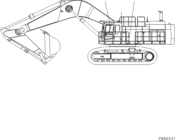 Схема запчастей Komatsu PC1100-6 - ОБСЛУЖ-Е МАРКИРОВКА (АНГЛ.) МАРКИРОВКА