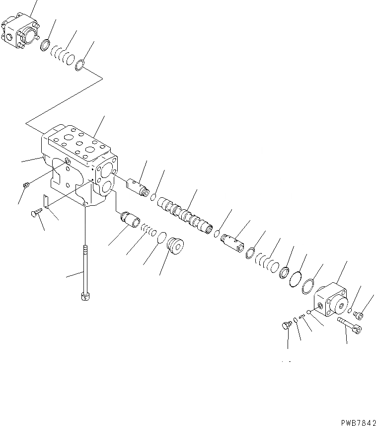 Схема запчастей Komatsu PC1100-6 - МОТОР ХОДА (COUNTER BALANCE VALAE) ОСНОВН. КОМПОНЕНТЫ И РЕМКОМПЛЕКТЫ