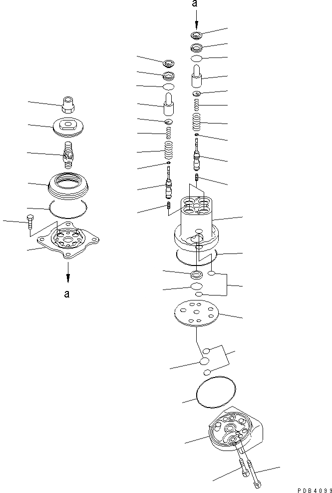 Схема запчастей Komatsu PC1100-6 - КЛАПАН PPC(ДЛЯ РАБОЧ. ОБОРУД-Я) ОСНОВН. КОМПОНЕНТЫ И РЕМКОМПЛЕКТЫ